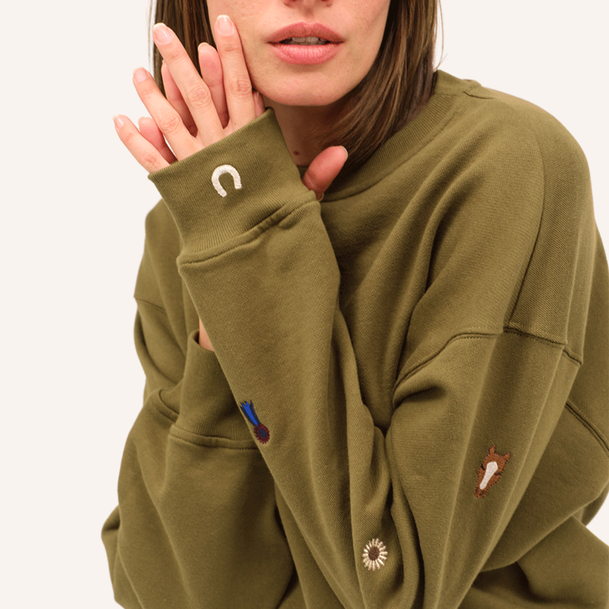 Dada Sport Birman Ladies Cotton Sweatshirt, Amber Gold