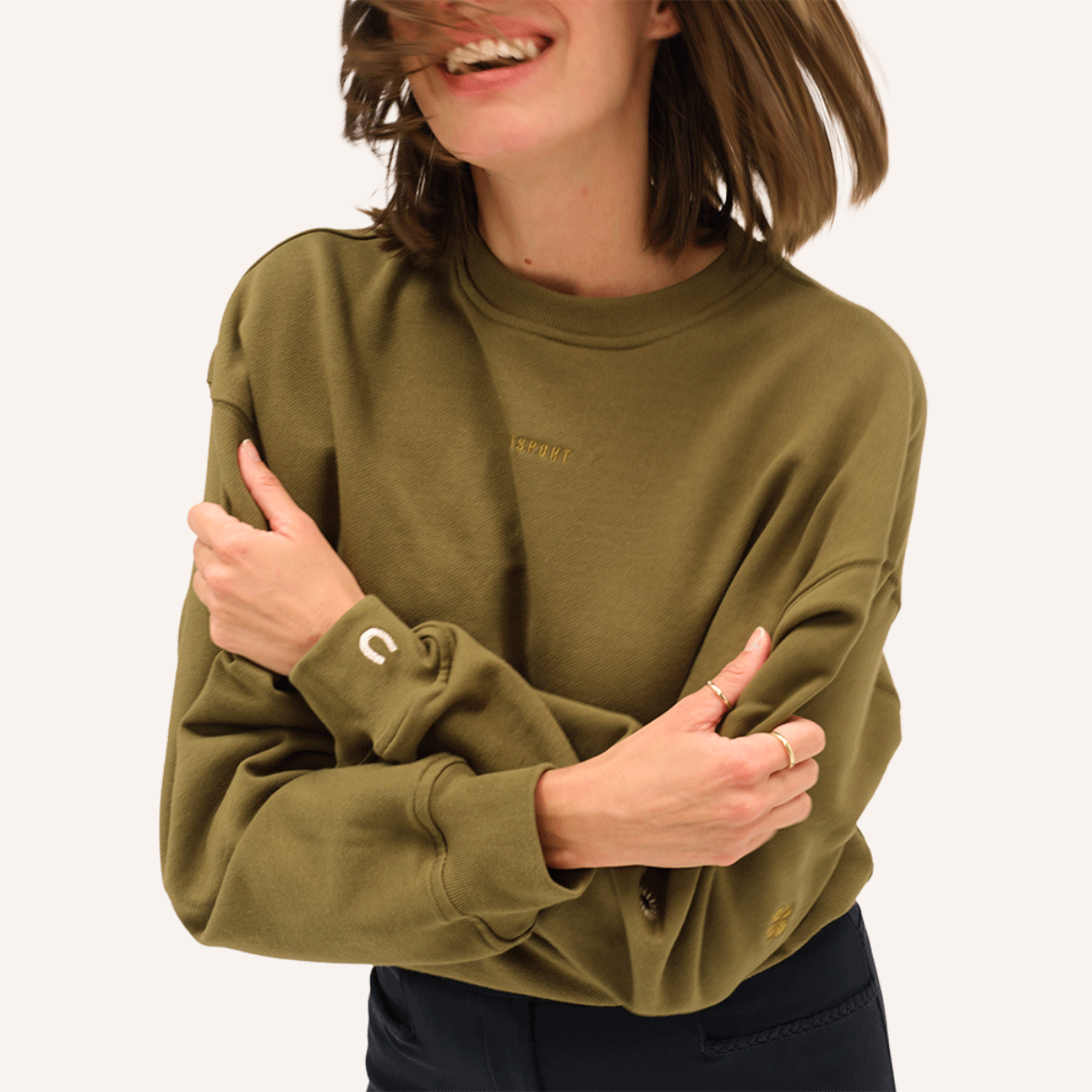 Dada Sport Birman Ladies Cotton Sweatshirt, Amber Gold