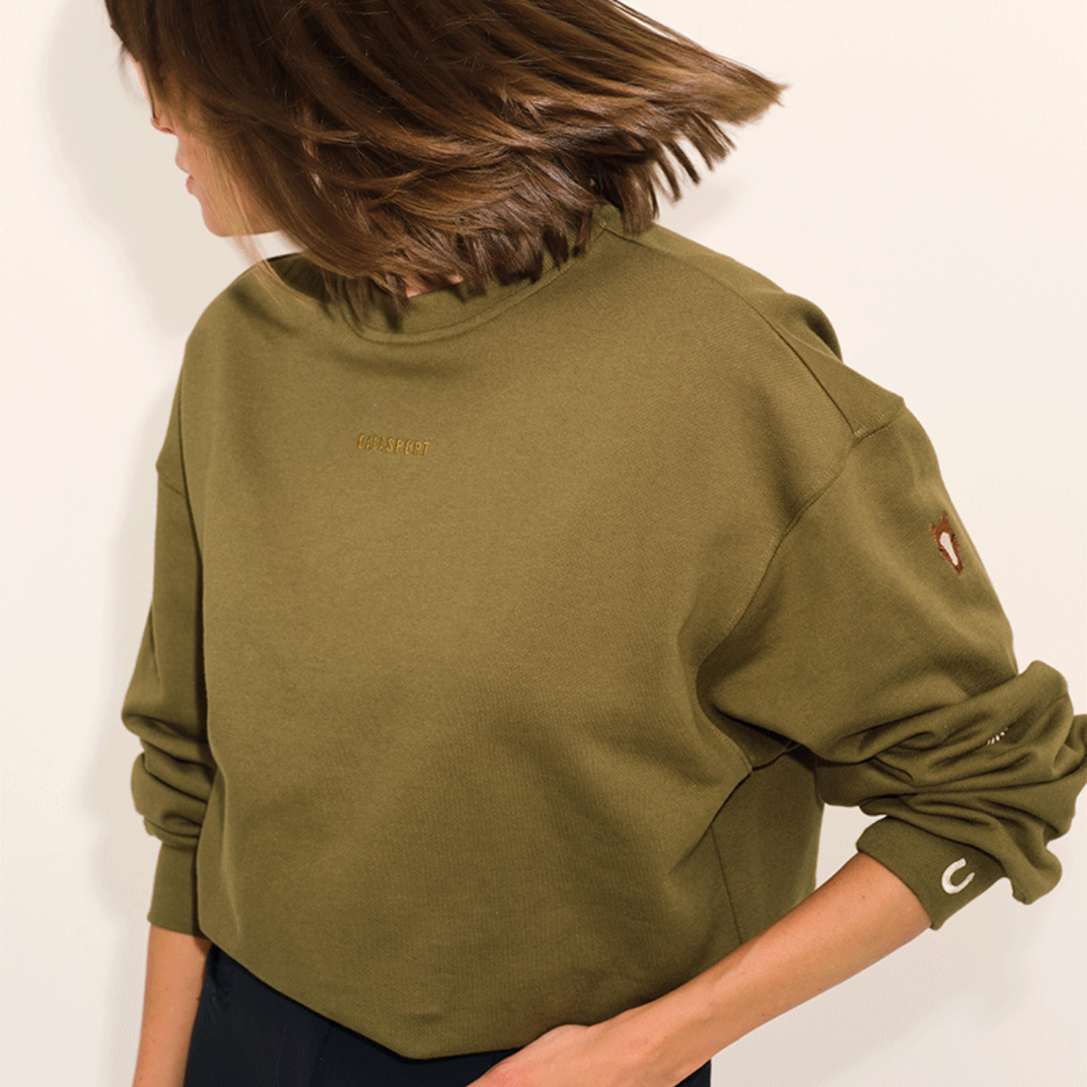 Dada Sport Birman Ladies Cotton Sweatshirt, Amber Gold