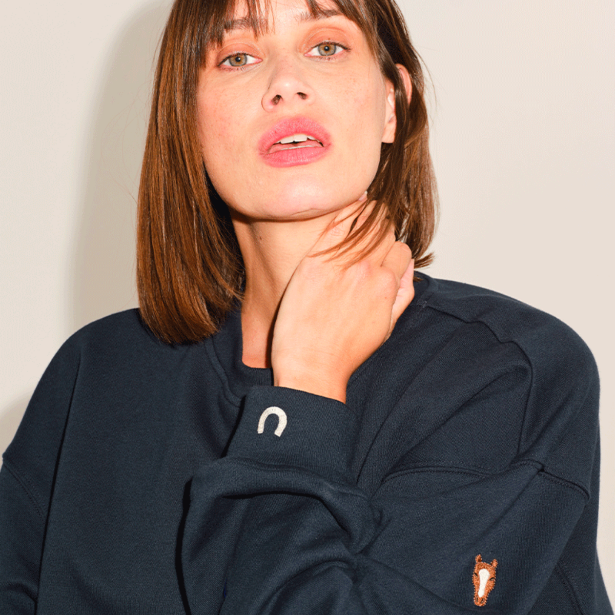 Dada Sport Birman Ladies Cotton Sweatshirt, Navy