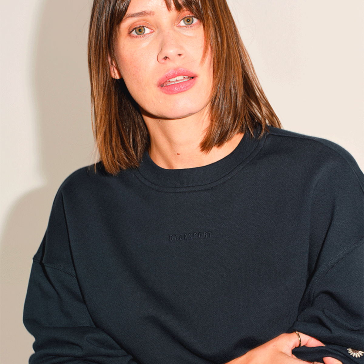 Dada Sport Birman Ladies Cotton Sweatshirt, Navy