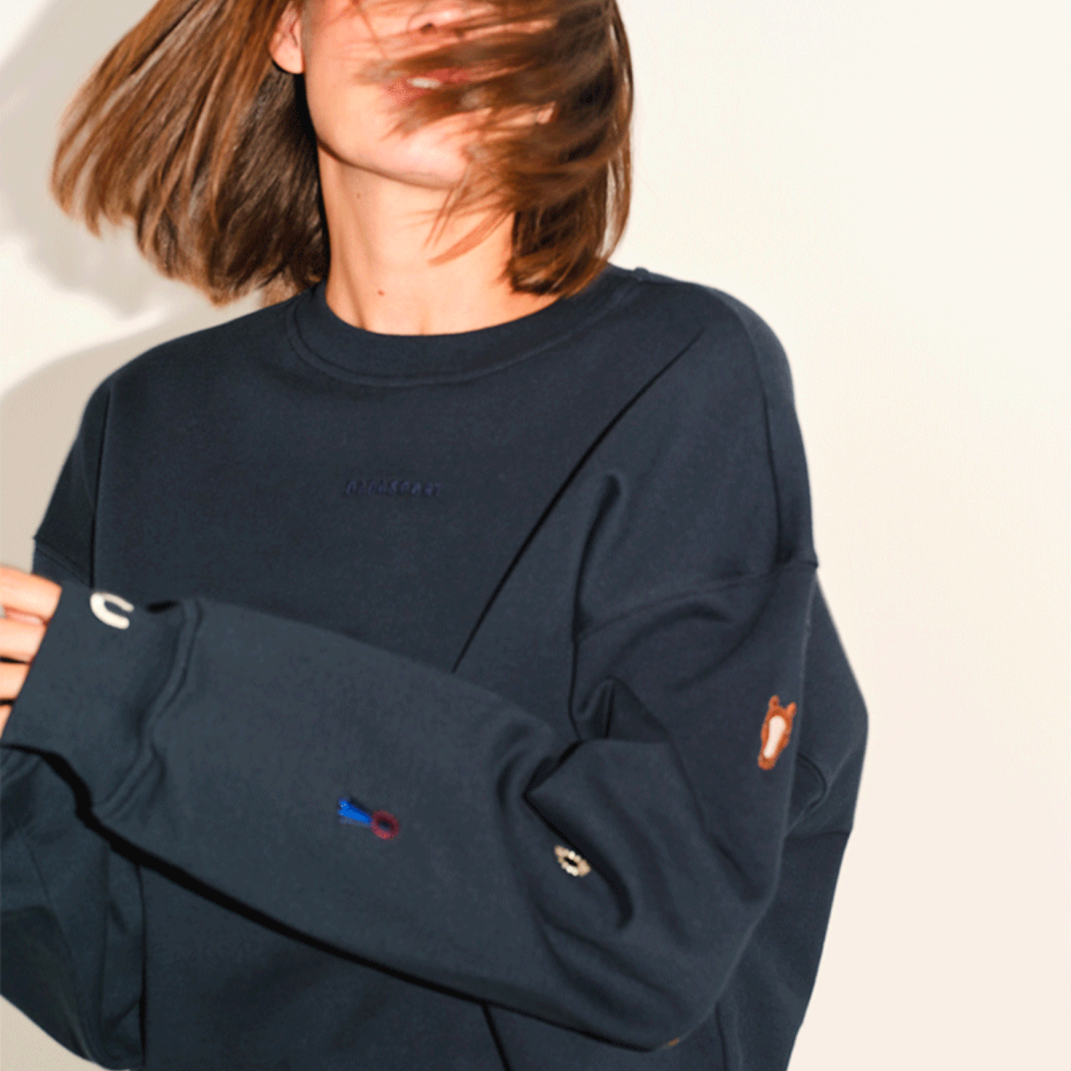 Dada Sport Birman Ladies Cotton Sweatshirt, Navy