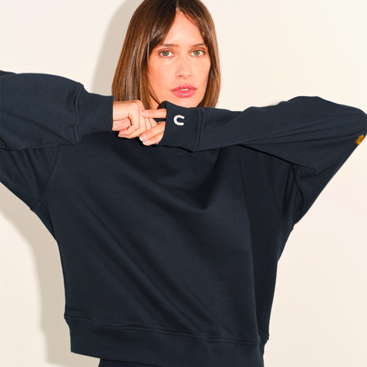 Dada Sport Birman Ladies Cotton Sweatshirt, Navy