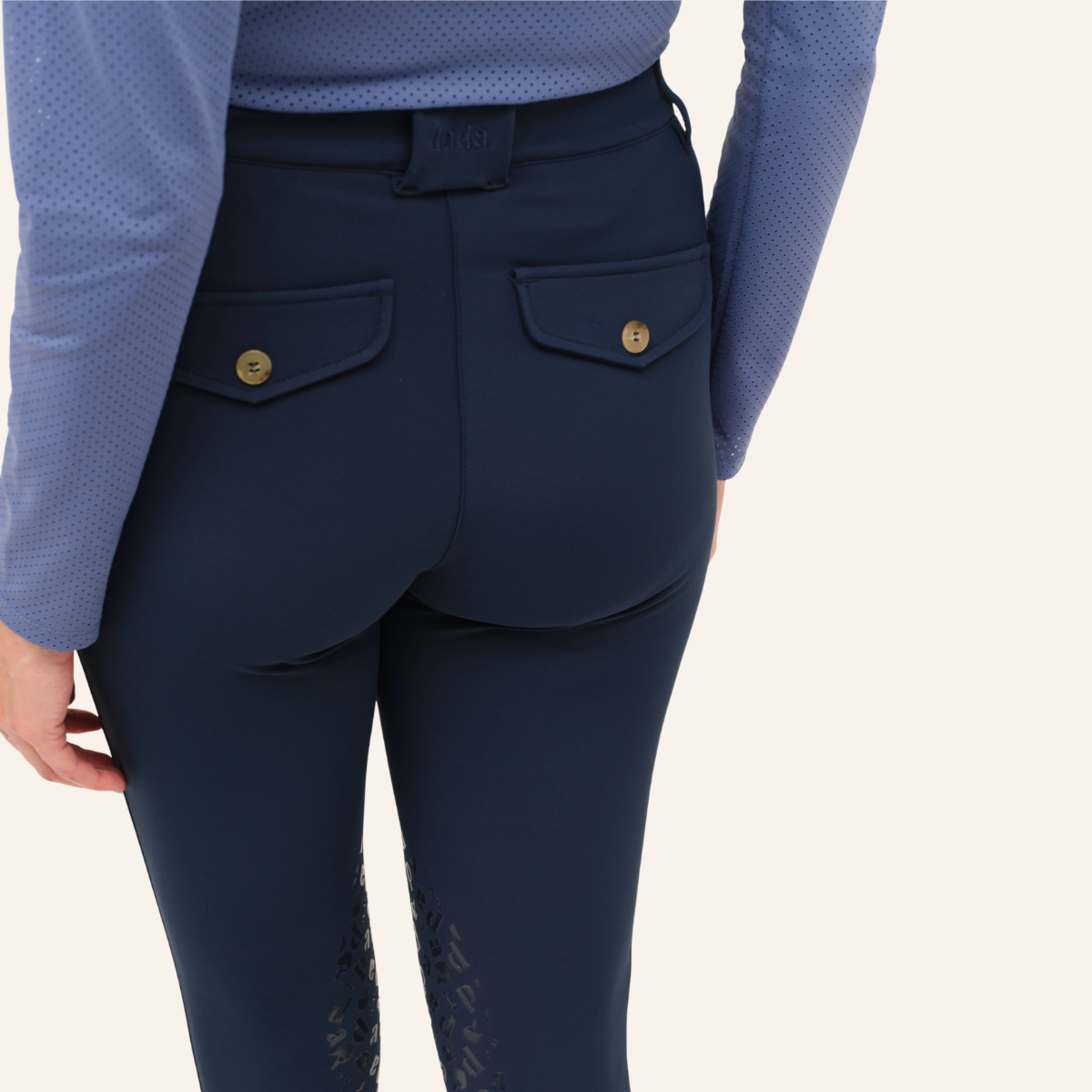 Dada Sport Giovani Light Knee Grip Breeches, Dark Baltic