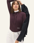 Dada Sport Helios ML Ladies Long Sleeve Horse Riding Competition Shirt, Dark Muscat