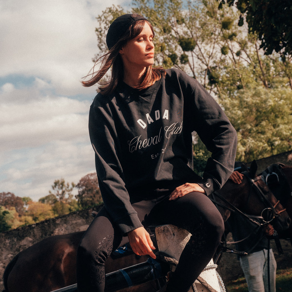Dada Sport Johnson Ladies Cheval Club Sweatshirt, Washed Black
