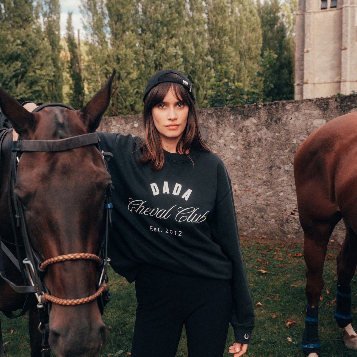 Dada Sport Johnson Ladies Cheval Club Sweatshirt, Washed Black