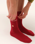Dada Sport Molsy Riding Socks 2 pack, Barn Red / White