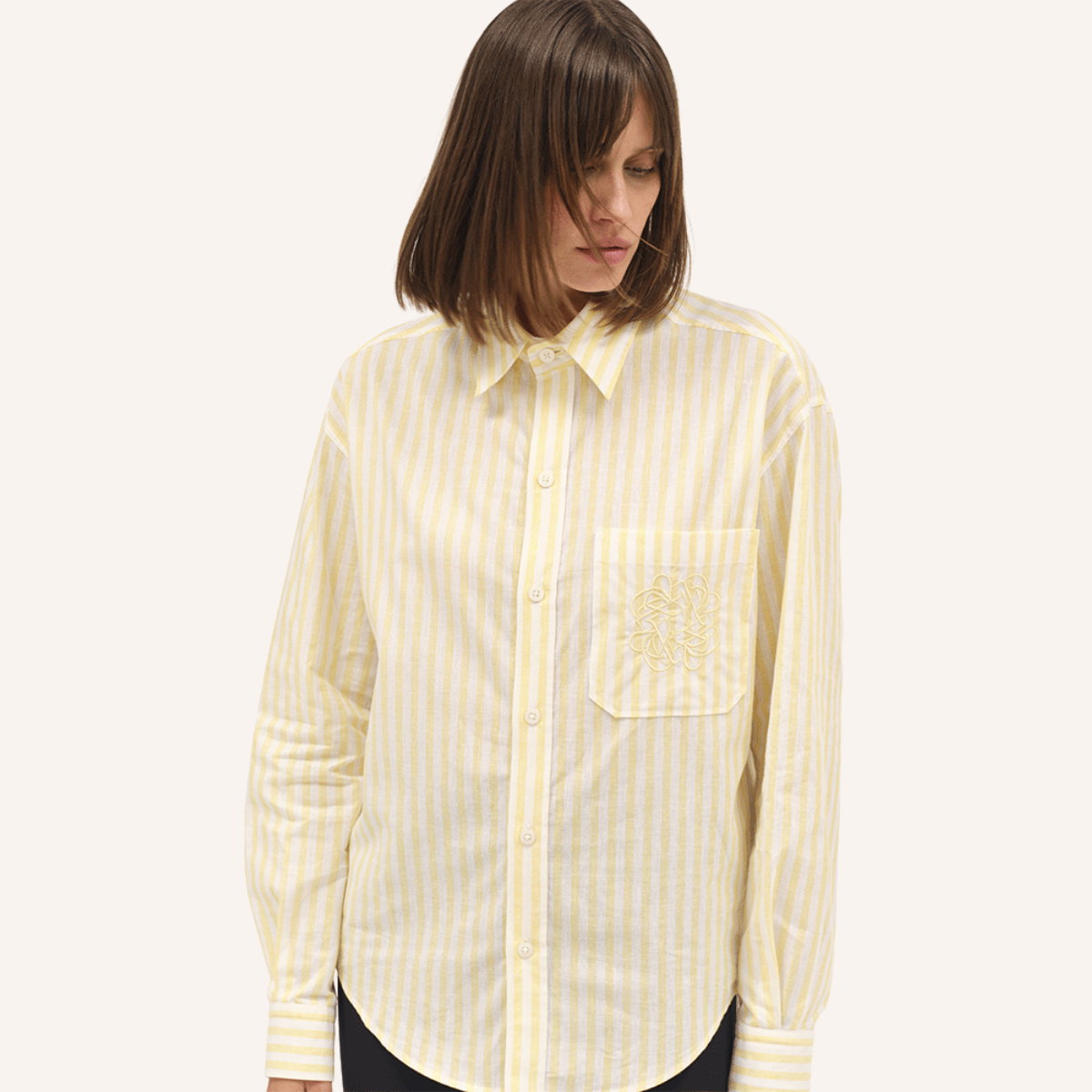 Dada Sport Olga Ladies Technical Riding Shirt, Yellow Striped
