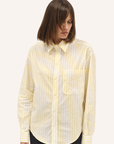 Dada Sport Olga Ladies Technical Riding Shirt, Yellow Striped