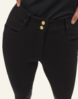 Dada Sport Sagaro Ladies Knee Grip Breeches, Black