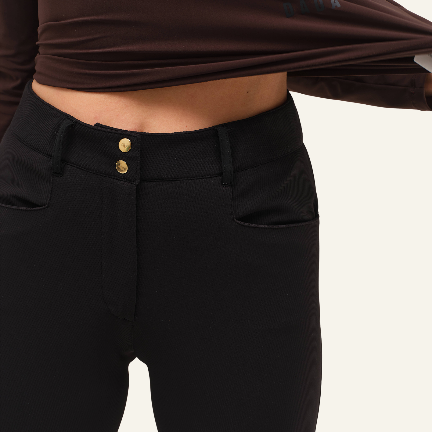 Dada Sport Sagaro Ladies Knee Grip Breeches, Black