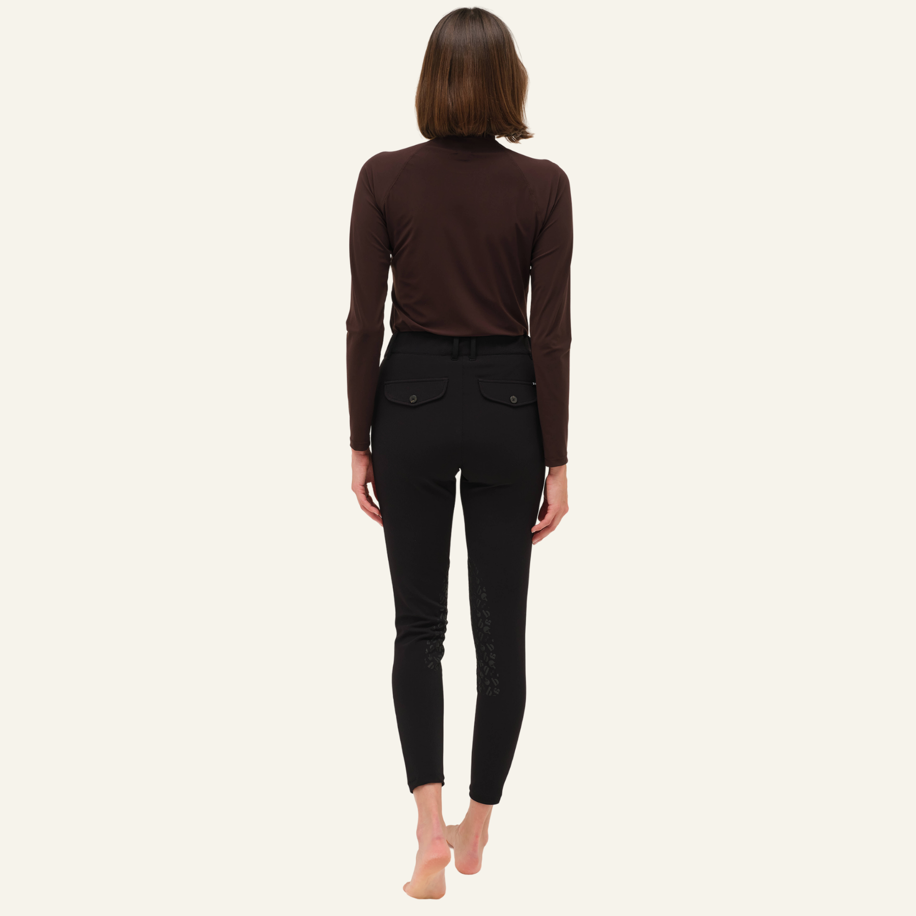 Dada Sport Sagaro Ladies Knee Grip Breeches, Black