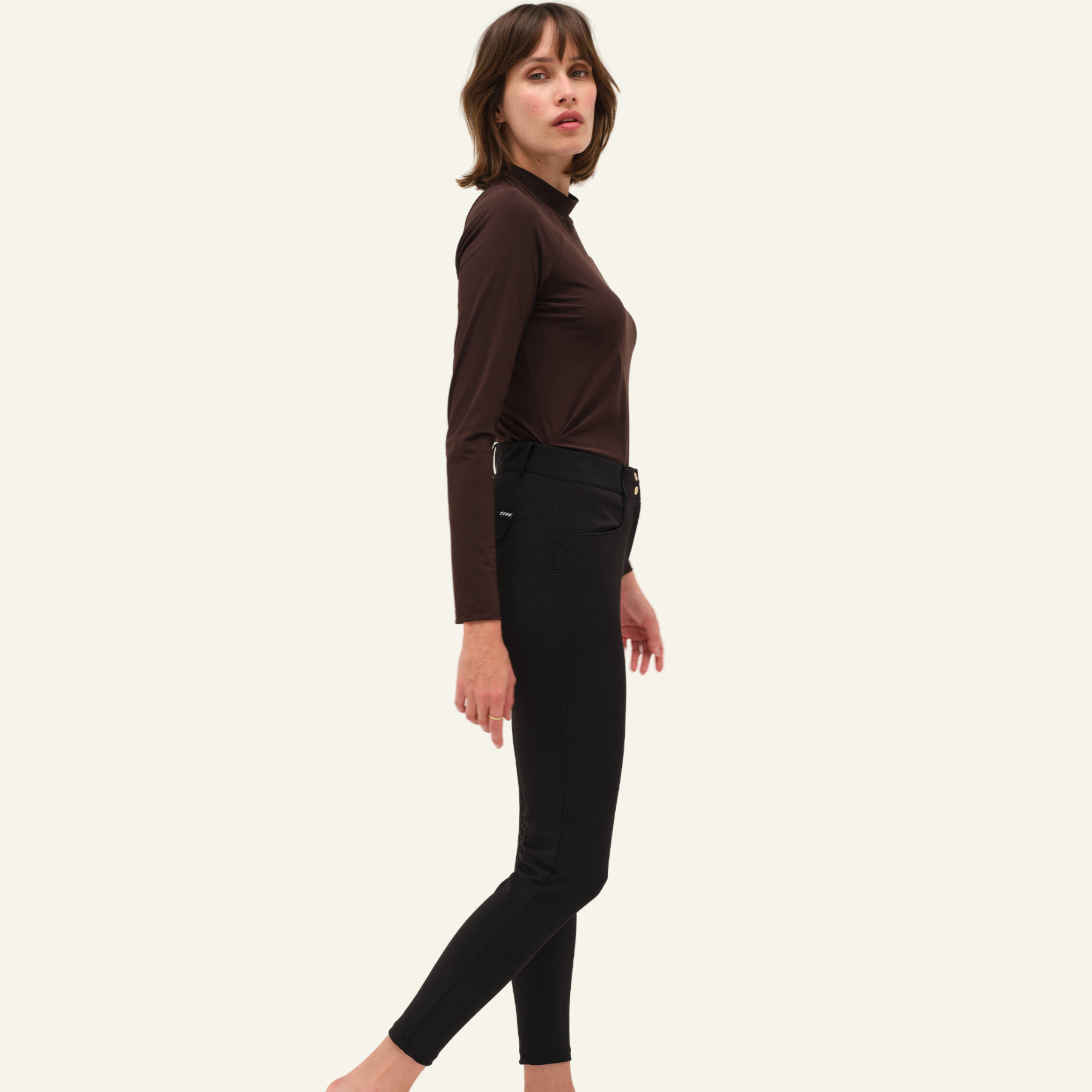 Dada Sport Sagaro Ladies Knee Grip Breeches, Black