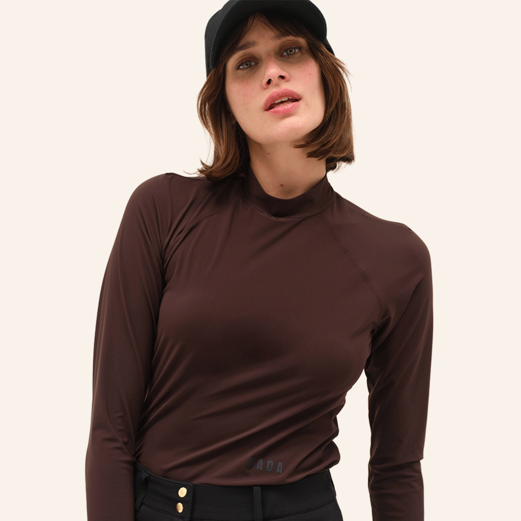 Dada Sport Totem ML Ladies Long Sleeve Training Shirt, Chocolate