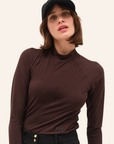 Dada Sport Totem ML Ladies Long Sleeve Training Shirt, Chocolate