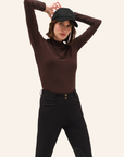 Dada Sport Totem ML Ladies Long Sleeve Training Shirt, Chocolate