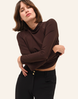 Dada Sport Totem ML Ladies Long Sleeve Training Shirt, Chocolate