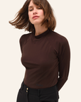 Dada Sport Totem ML Ladies Long Sleeve Training Shirt, Chocolate
