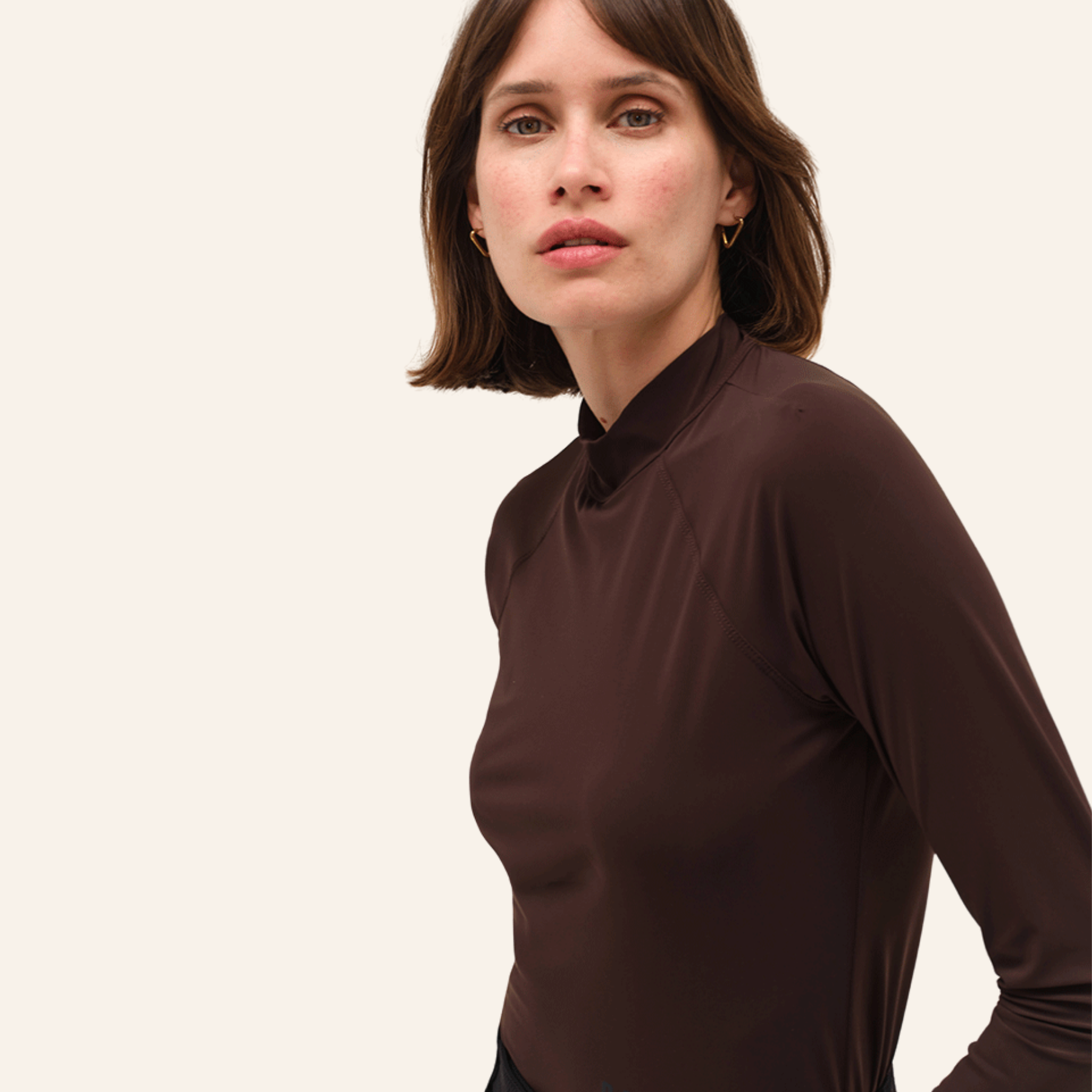 Dada Sport Totem ML Ladies Long Sleeve Training Shirt, Chocolate