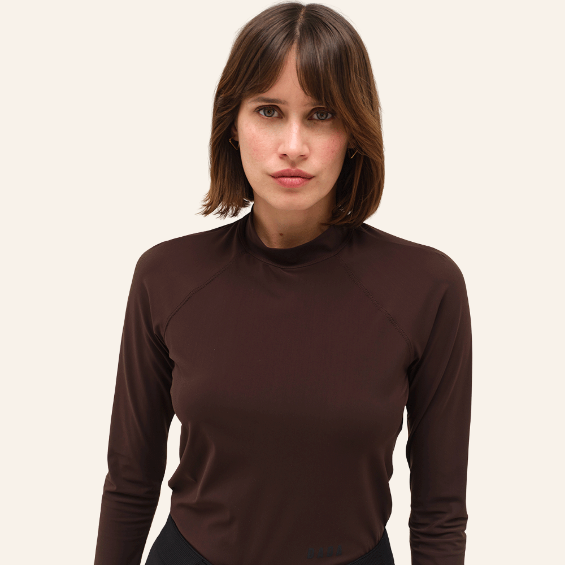 Dada Sport Totem ML Ladies Long Sleeve Training Shirt, Chocolate