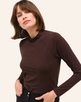 Dada Sport Totem ML Ladies Long Sleeve Training Shirt, Chocolate