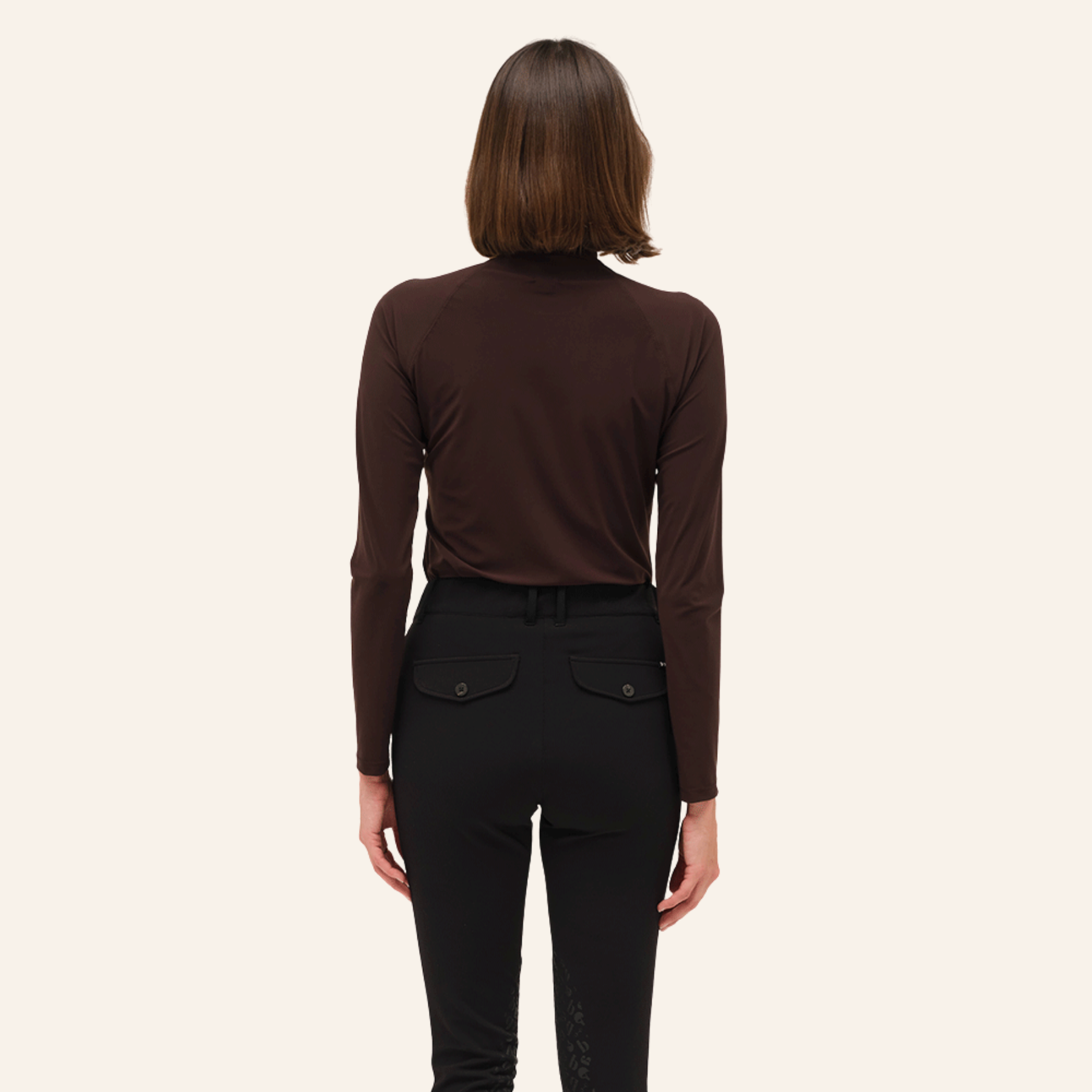 Dada Sport Totem ML Ladies Long Sleeve Training Shirt, Chocolate