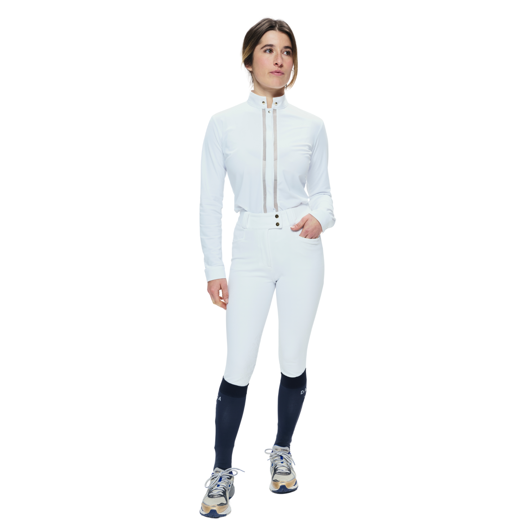 Dada Sport Venezia Long Sleeve Competition Shirt, White