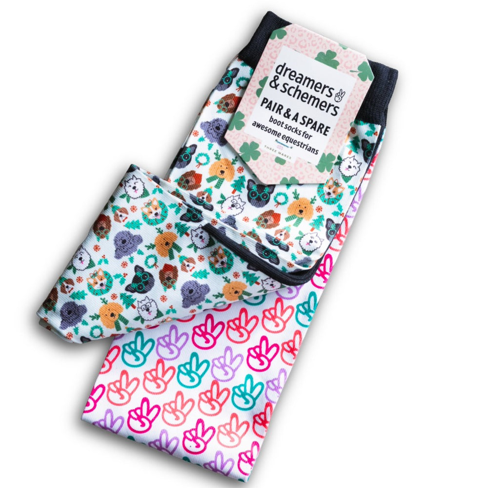 Dreamers &amp; Schemers Deck the Paws Pair &amp; A Spare Socks