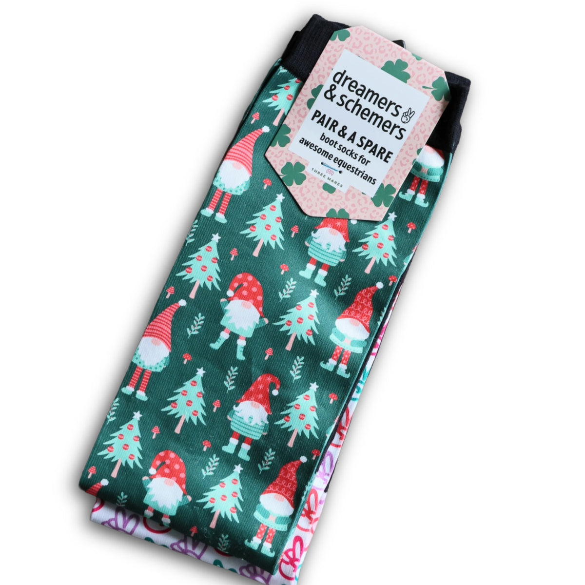 Dreamers &amp; Schemers Gnome for the Holidays Pair &amp; A Spare Socks