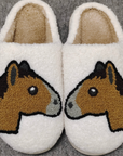 Dreamers & Schemers Horse Head Emoji Slippers