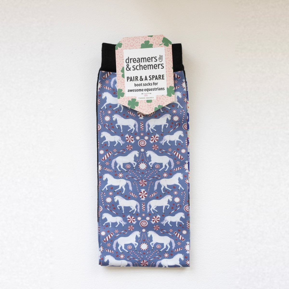Dreamers &amp; Schemers The Pony Island Peppermint Ponies Pair &amp; A Spare Socks