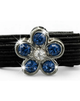 Dubois Cheval Sparkly Blue Flower Crop Charm