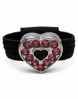 Dubois Cheval Sparkly Pink Heart Crop Charm