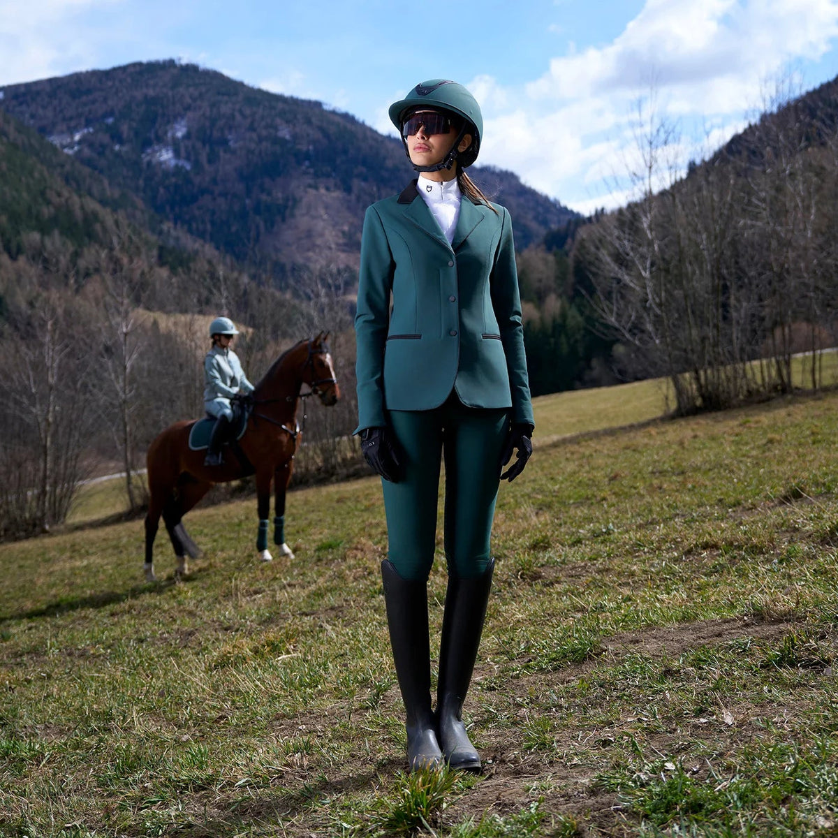 Equestro Women's Competition Riding Jacket, Pine Grove