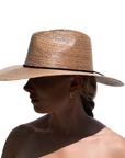 Ellsworth Midi Brim Sun Hat, Brown