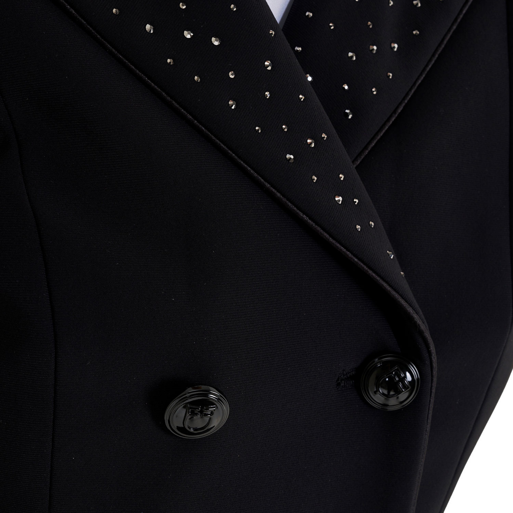 Equestro Women's Black Label Collection Competition Strass Rain Tailcoat, Black