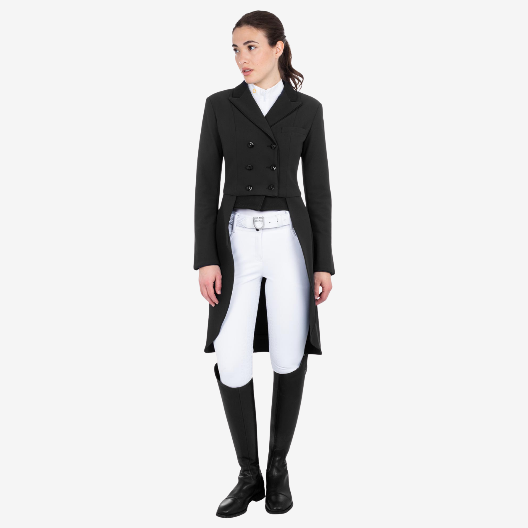 Equestro Women's Competition Dressage Tailcoat, Black