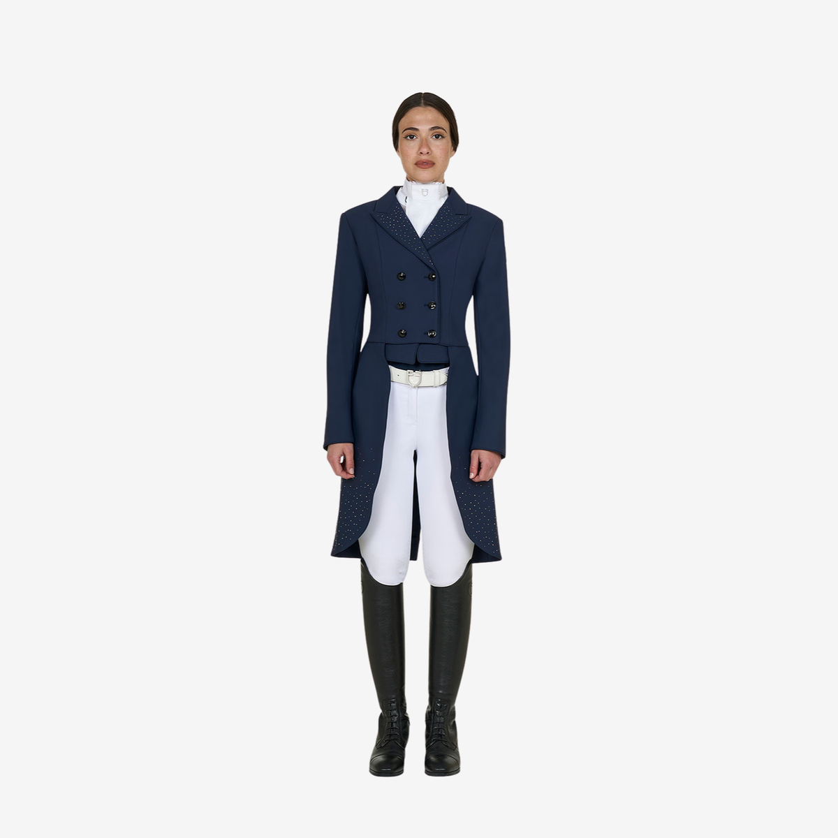 Equestro Women's Competition Dressage Tailcoat, Navy