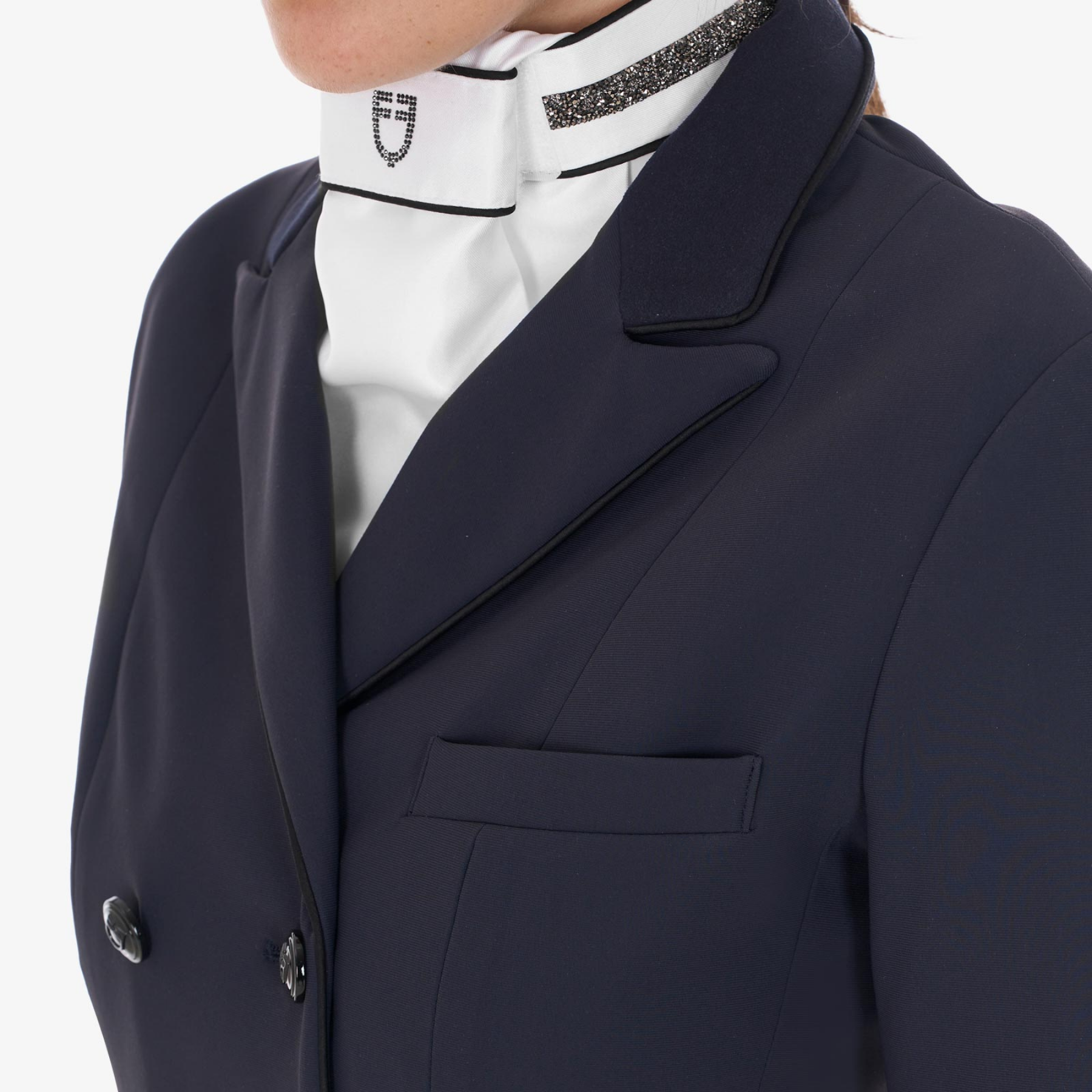 Equestro Women's Competition Dressage Tailcoat, Navy Blazer