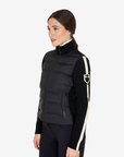 Equestro Women's Nylon & Knit Jacket, Black