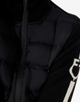 Equestro Women's Nylon & Knit Jacket, Black