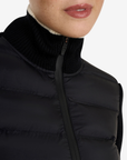 Equestro Women's Nylon & Knit Jacket, Black