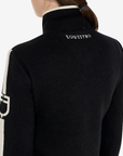 Equestro Women's Nylon & Knit Jacket, Black