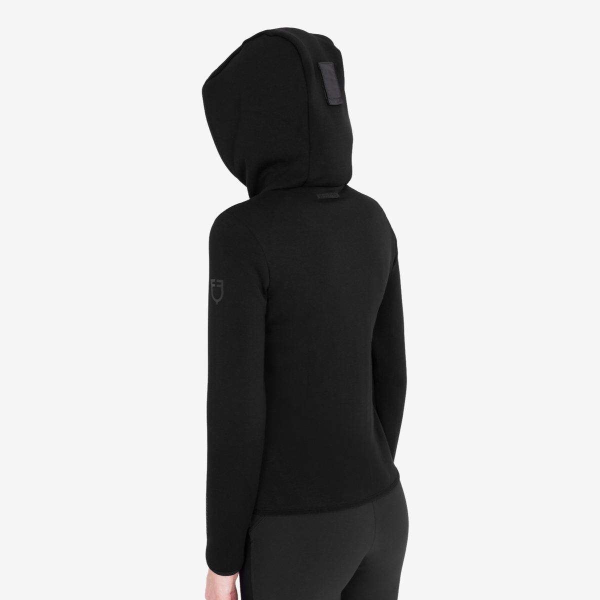 Equestro Women's Outerwear with Padded Front, Black