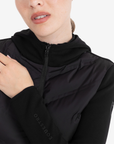 Equestro Women's Outerwear with Padded Front, Black