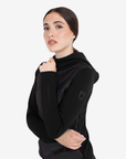 Equestro Women's Outerwear with Padded Front, Black