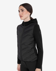 Equestro Women's Outerwear with Padded Front, Black