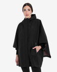 Equestro Women's Technical Rain Cape, Black