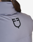 Equestro Women's Vest with Padded High Collar, Frost Grey
